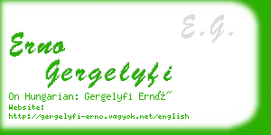 erno gergelyfi business card